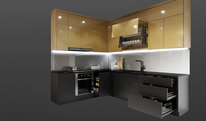 Thiết kế tủ bếp hiện đại